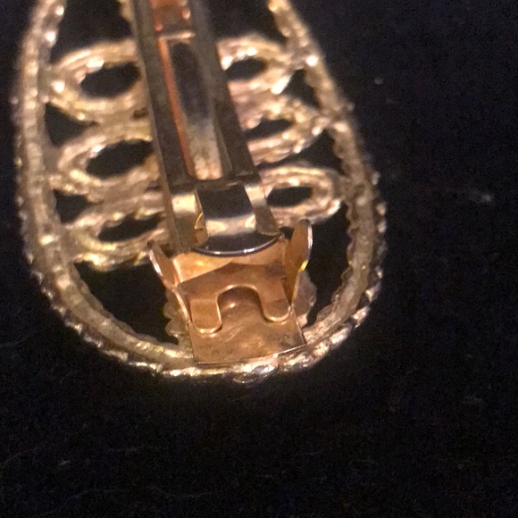 80’s Goldtone Wide Barrette - Picture 6 of 8